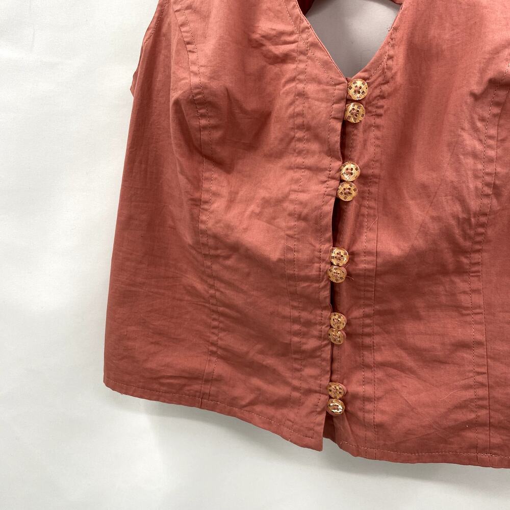 Anthropologie pink seamed vest top - Picture 5 of 10